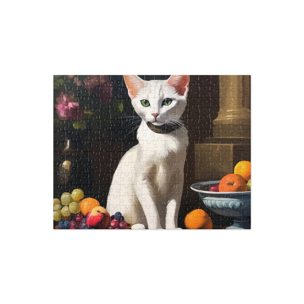 PugMug Custom White Abyssinian Cat Jigsaw Puzzle