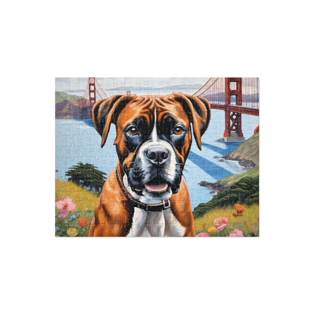 PugMug Custom Boxer Dog Jigsaw Puzzle