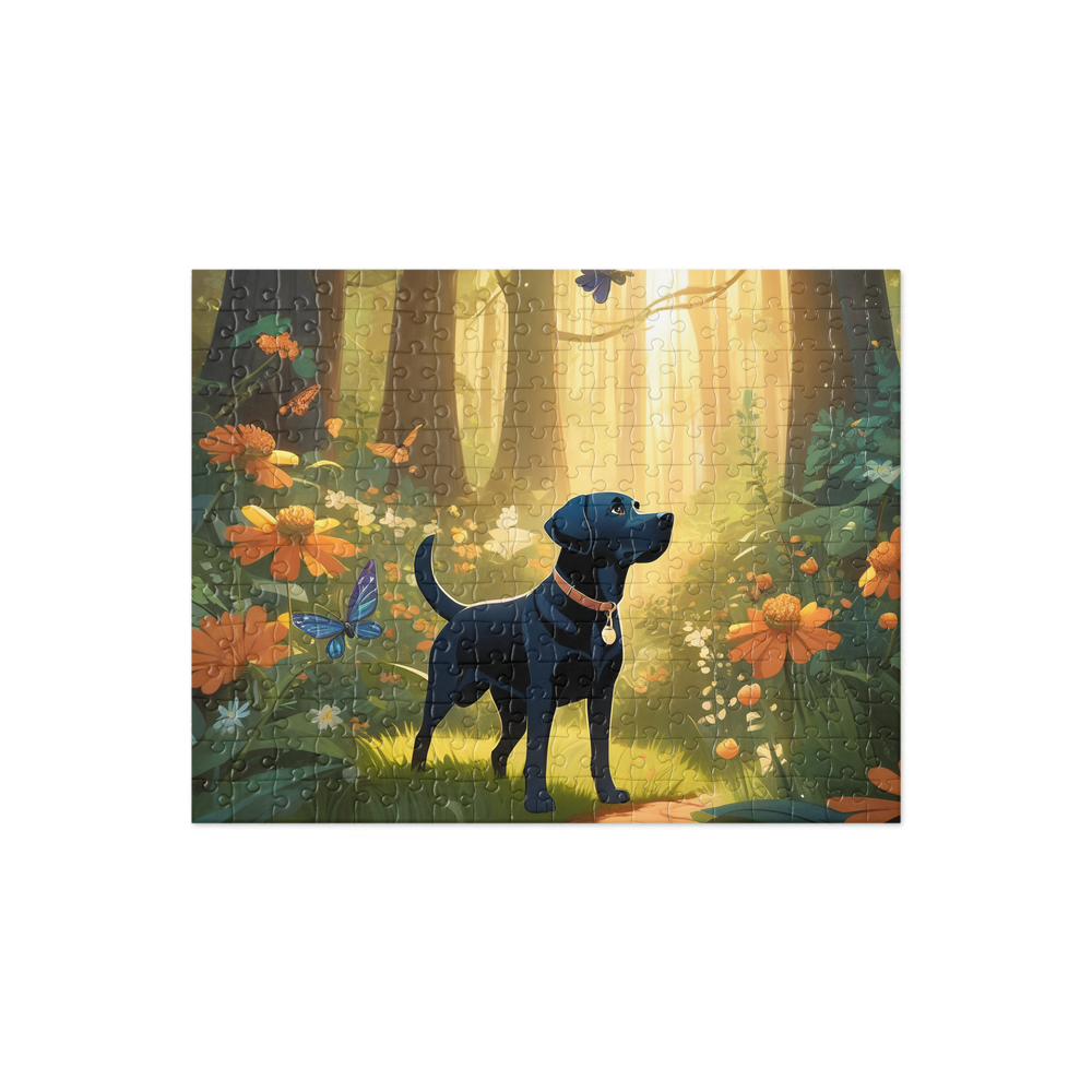 PugMug Custom Black Labrador Retriever Jigsaw Puzzle