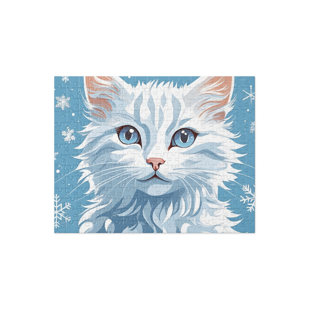 PugMug Custom White Companion Cat Jigsaw Puzzle