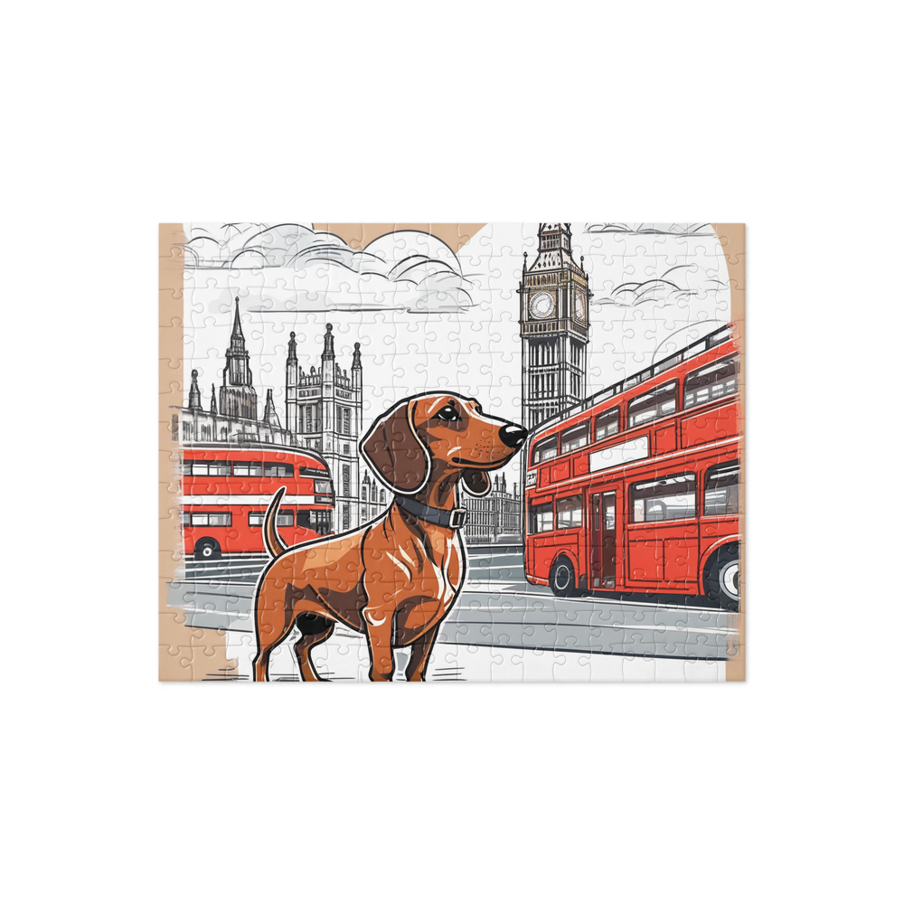 PugMug Custom Tan Dachshund Jigsaw Puzzle