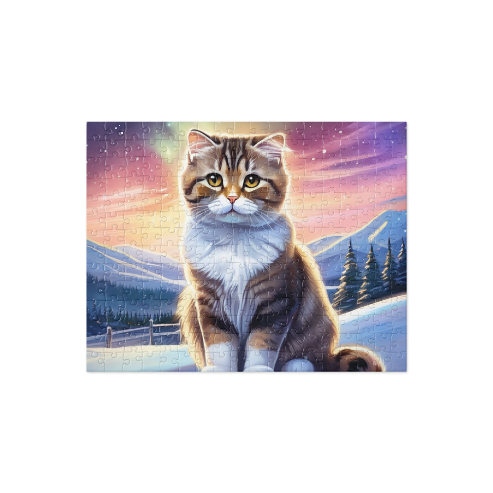PugMug Custom Tabby Scottish Fold Cat Jigsaw Puzzle