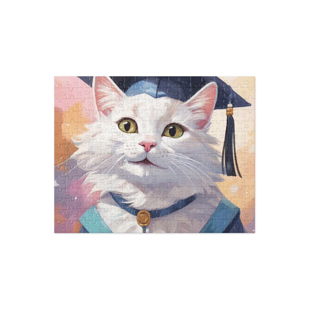 PugMug Custom White Companion Cat Jigsaw Puzzle