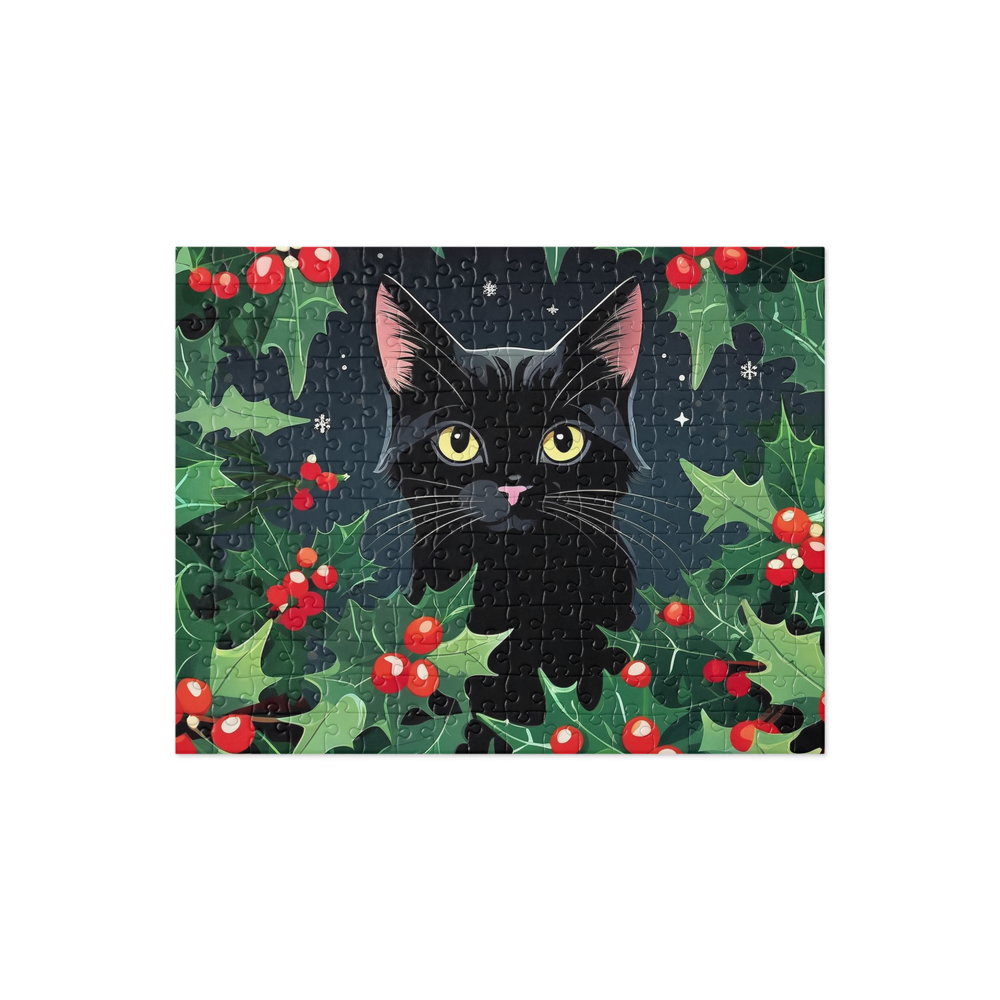 PugMug Custom Black Companion Cat Jigsaw Puzzle