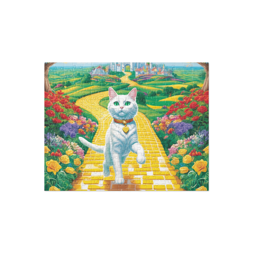 PugMug Custom White Companion Cat Jigsaw Puzzle