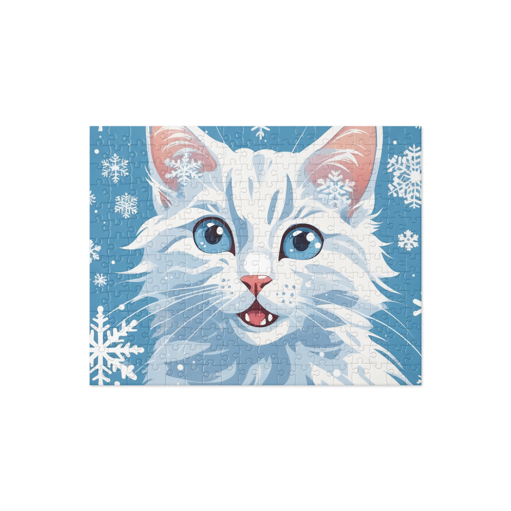 PugMug Custom White Companion Cat Jigsaw Puzzle