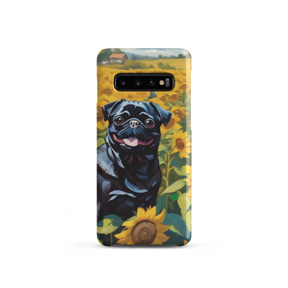 PugMug Custom Black Pug Samsung Case