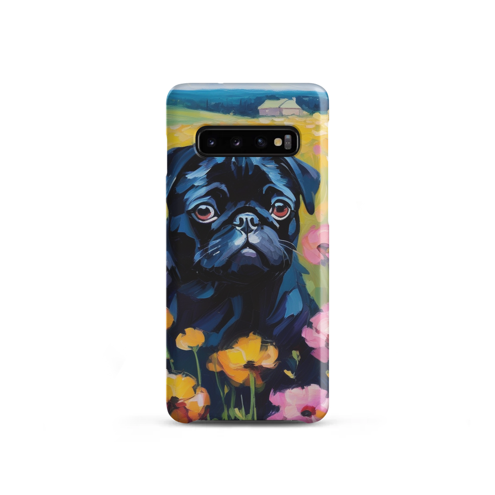 PugMug Custom Black Pug Samsung Case