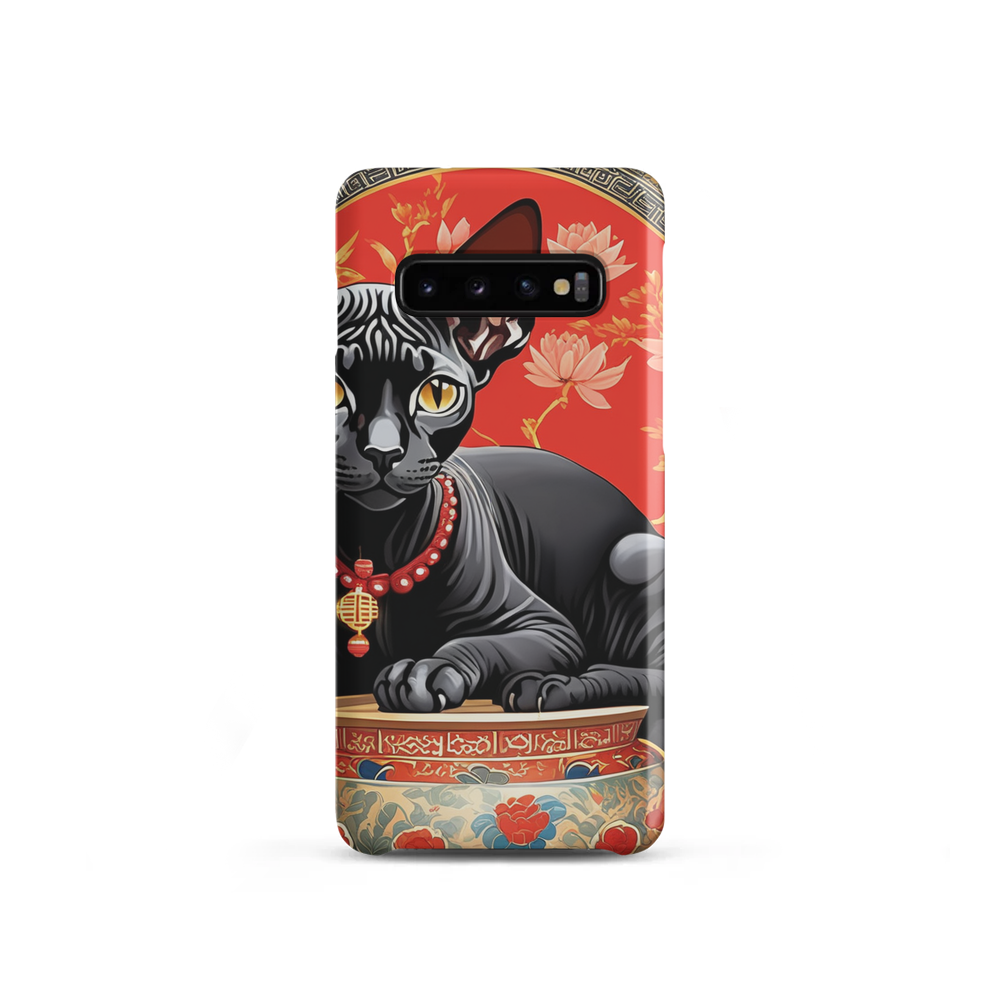 PugMug Custom Black Sphynx Cat Samsung Case