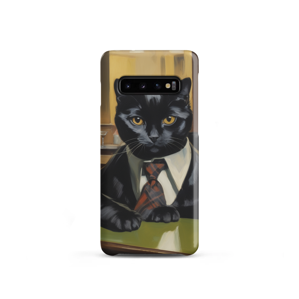 PugMug Custom Black Scottish Fold Cat Samsung Case