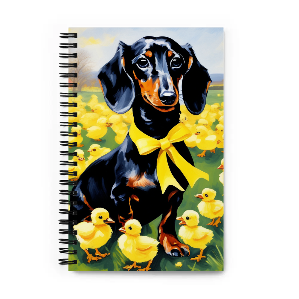 PugMug Custom Black Dachshund Spiral Notebook