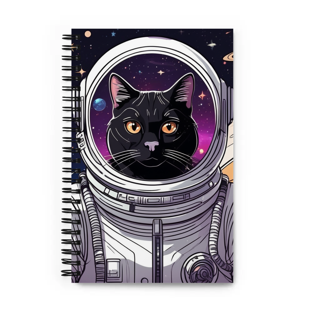 PugMug Custom Black Exotic Cat Spiral Notebook