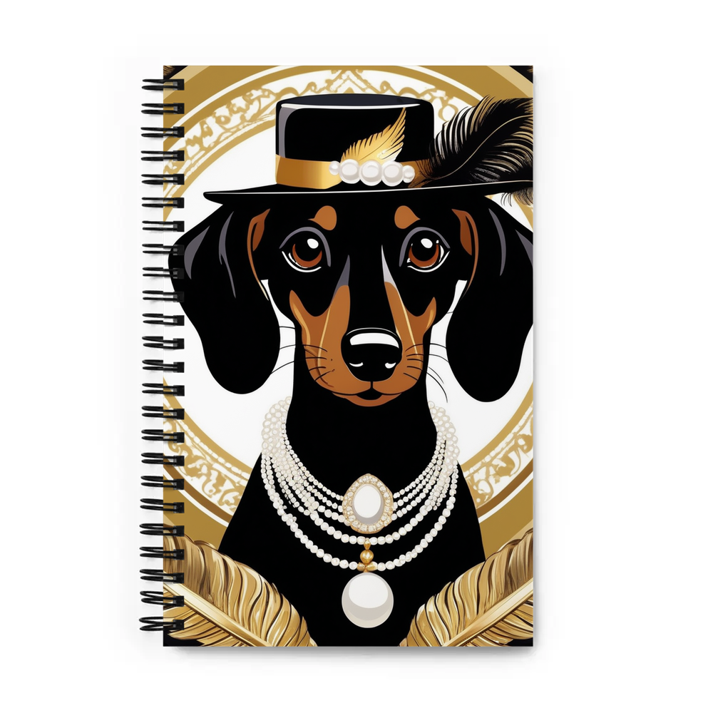 PugMug Custom Black Dachshund Spiral Notebook