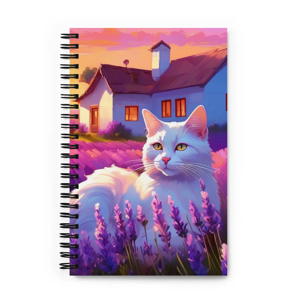 PugMug Custom White Companion Cat Spiral Notebook
