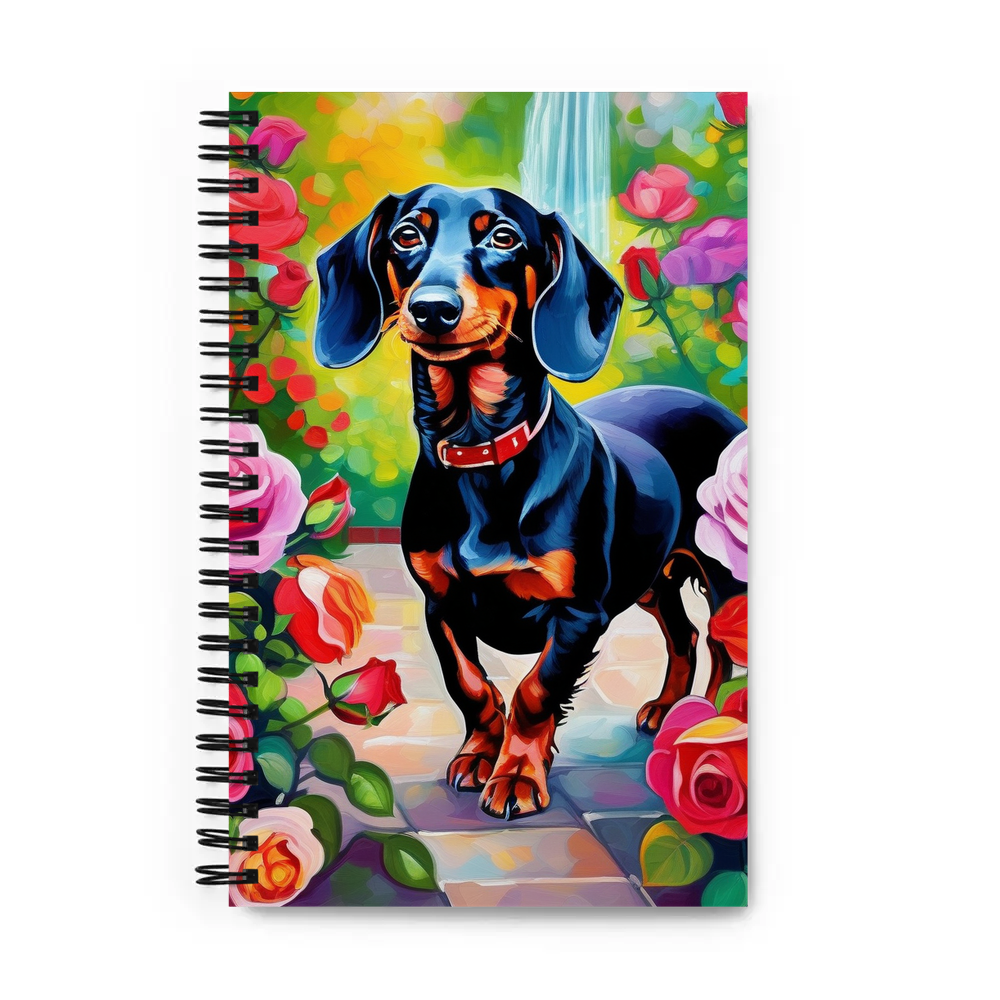 PugMug Custom Black Dachshund Spiral Notebook