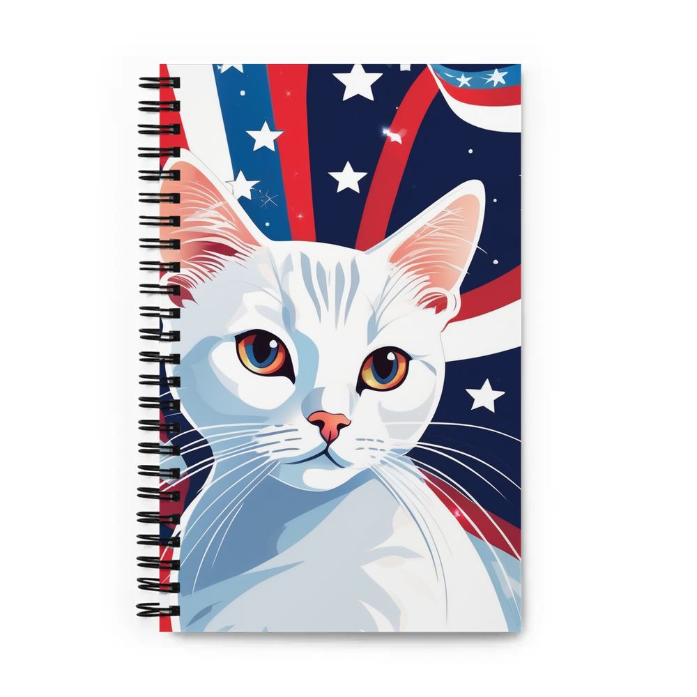 PugMug Custom White Companion Cat Spiral Notebook