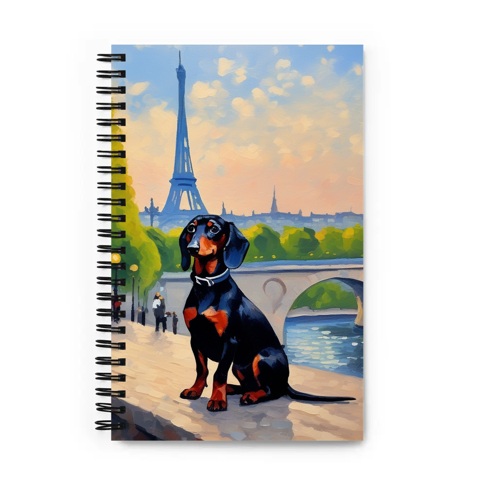 PugMug Custom Black Dachshund Spiral Notebook