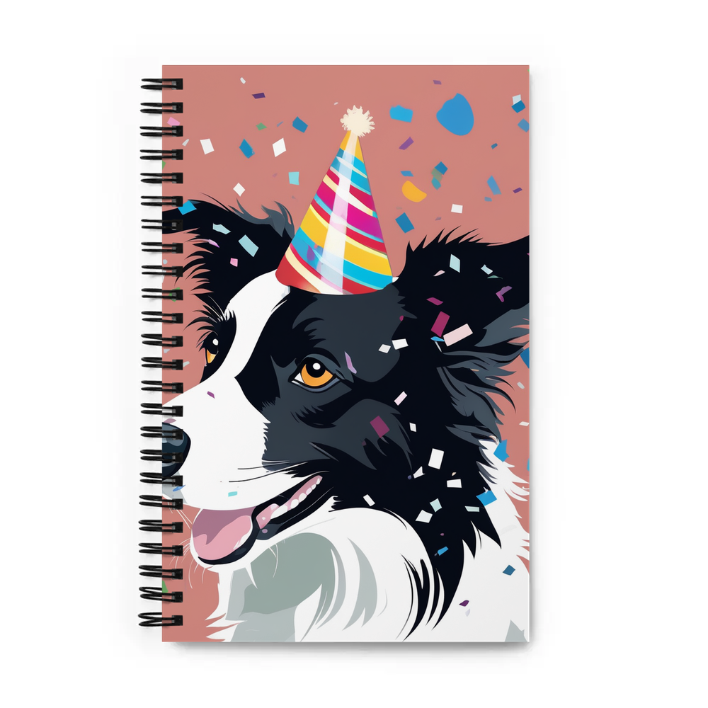 PugMug Custom Border Collie Spiral Notebook