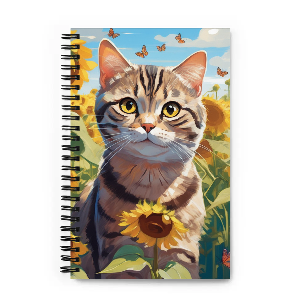 PugMug Custom Tabby Scottish Fold Cat Spiral Notebook