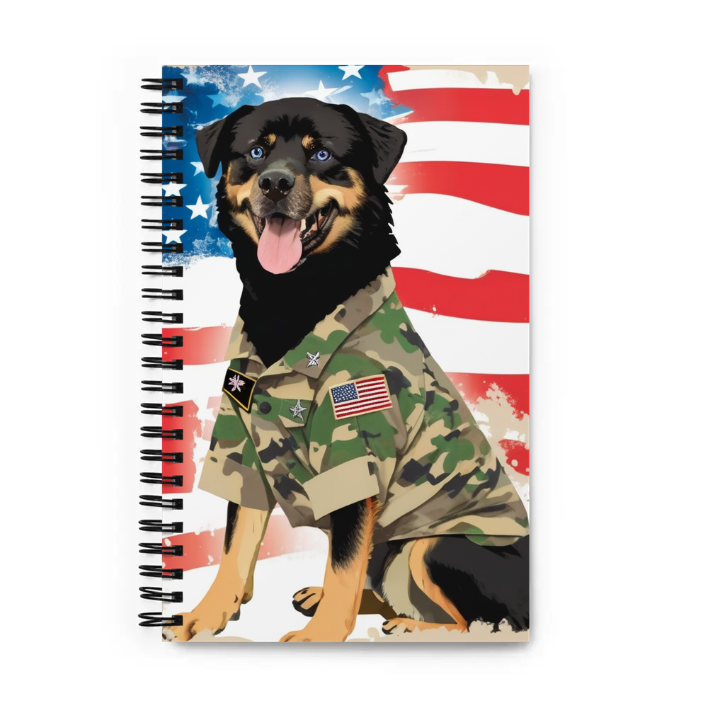 PugMug Custom Blue Spiral Notebook