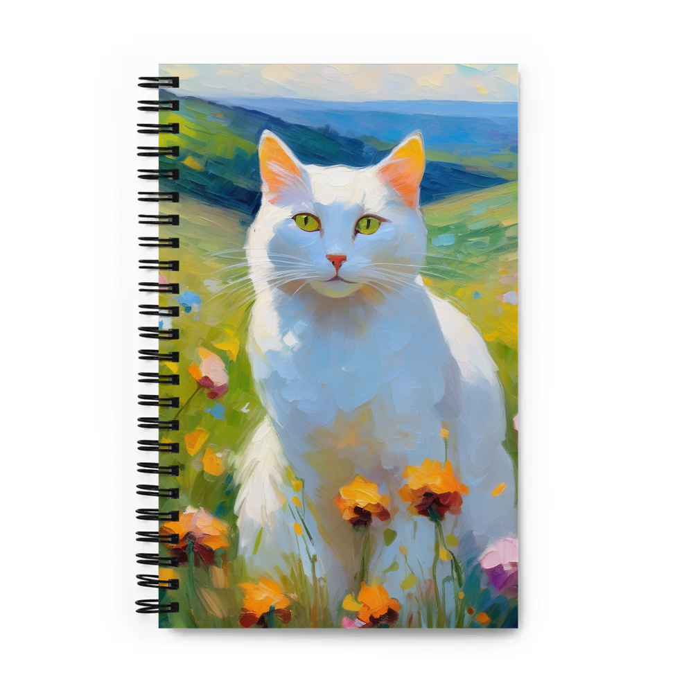 PugMug Custom White Companion Cat Spiral Notebook