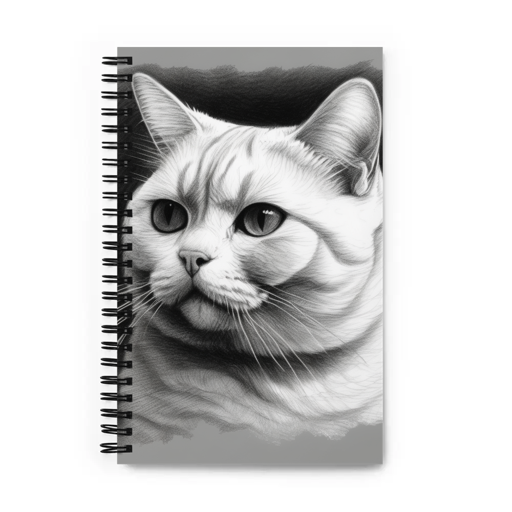PugMug Custom White British Shorthair Cat Spiral Notebook