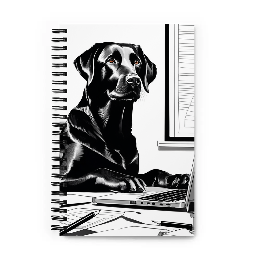 PugMug Custom Black Labrador Retriever Spiral Notebook