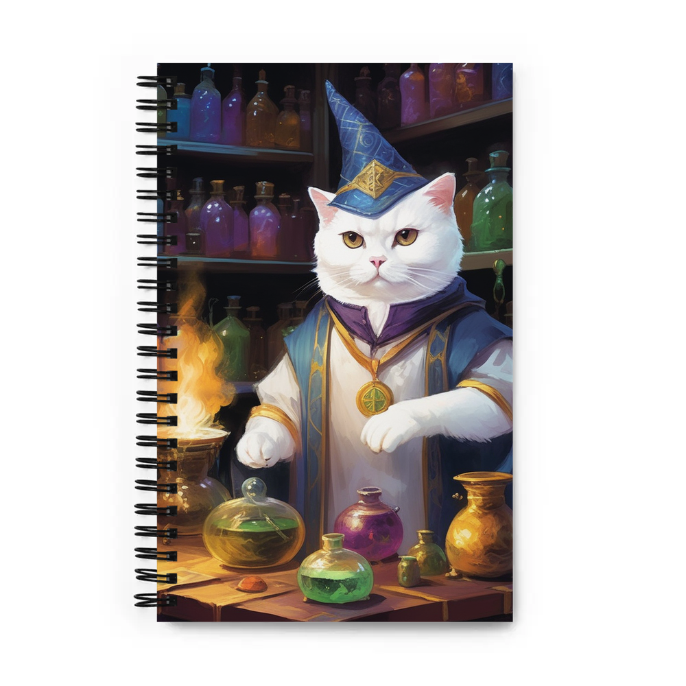 PugMug Custom White Scottish Fold Cat Spiral Notebook
