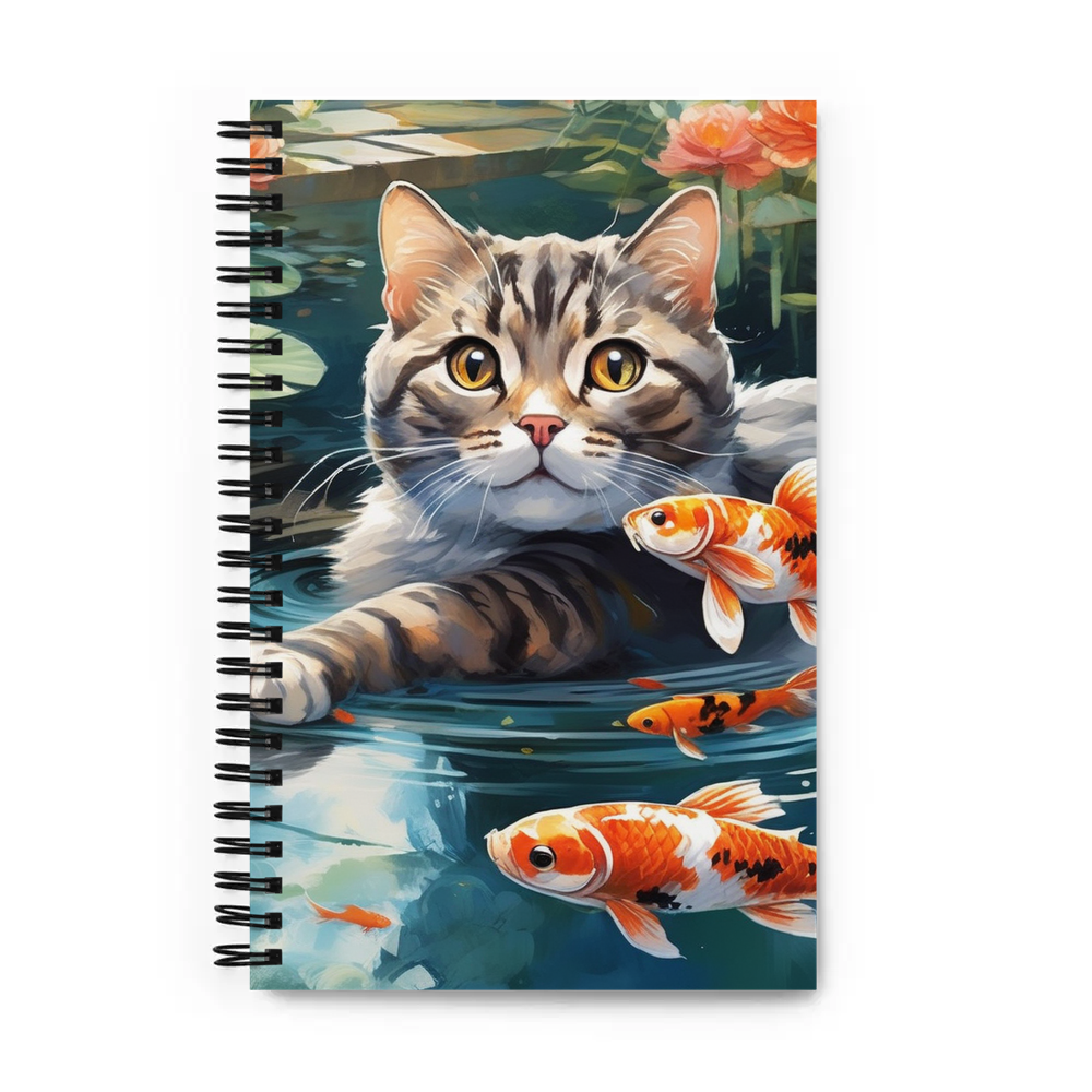 PugMug Custom Tabby Scottish Fold Cat Spiral Notebook