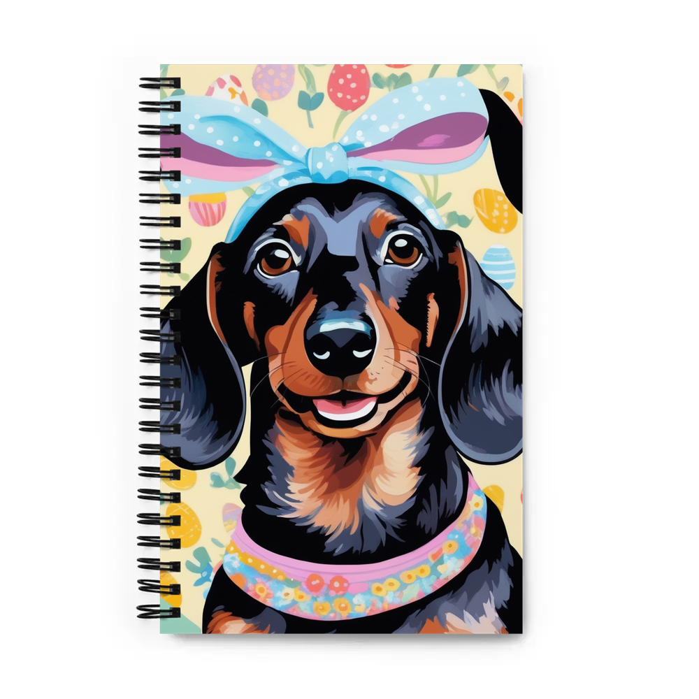 PugMug Custom Black Dachshund Spiral Notebook