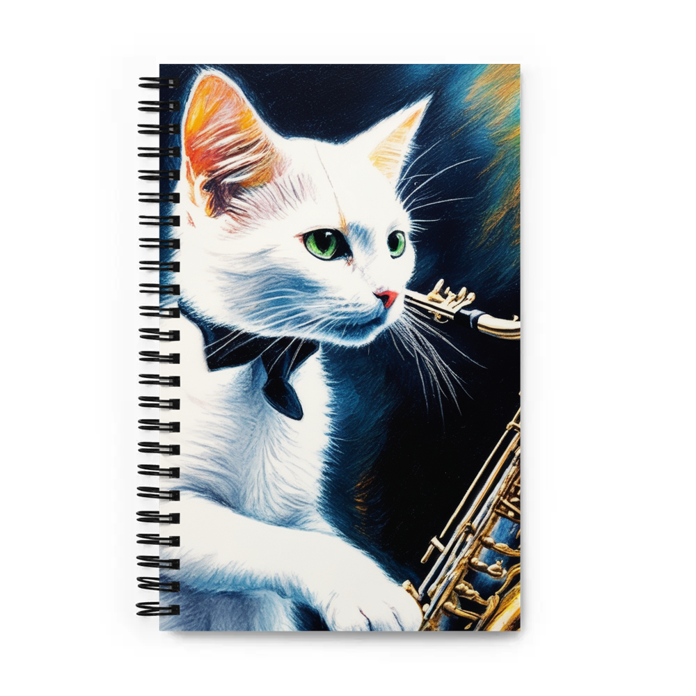 PugMug Custom White Companion Cat Spiral Notebook