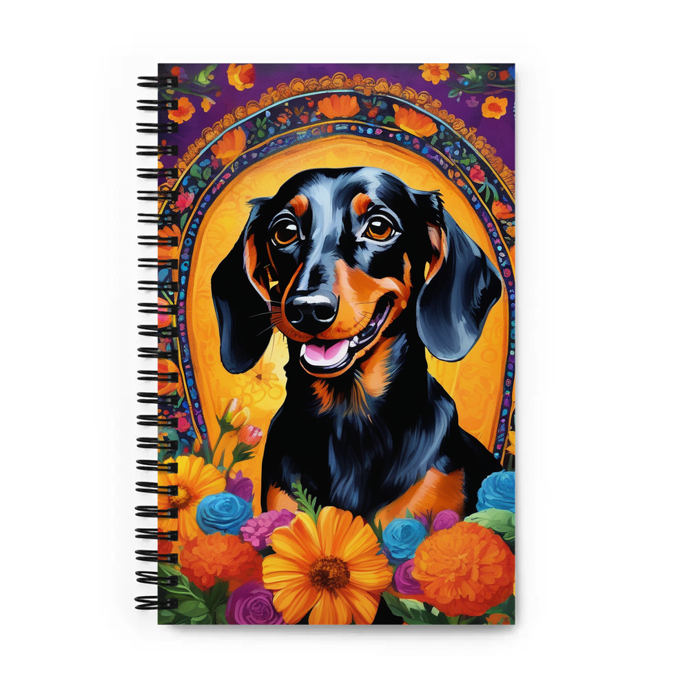 PugMug Custom Black Dachshund Spiral Notebook