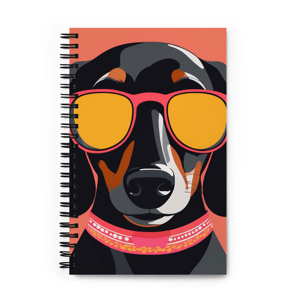 PugMug Custom Black Dachshund Spiral Notebook