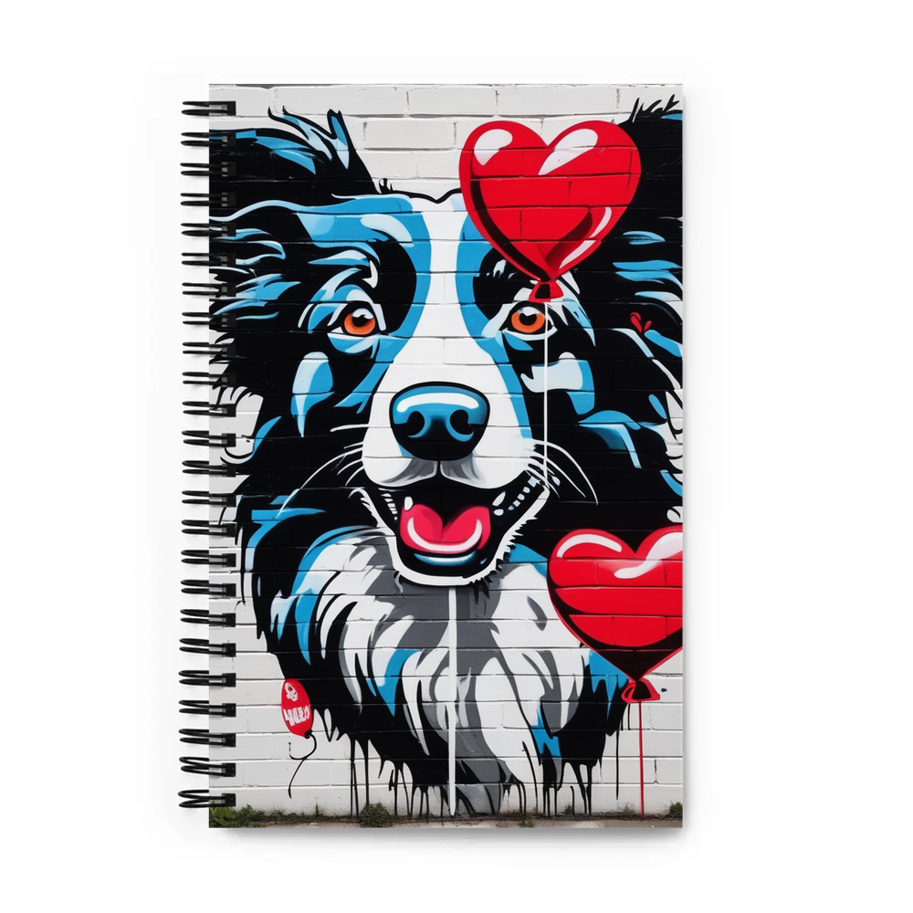 PugMug Custom Border Collie Spiral Notebook