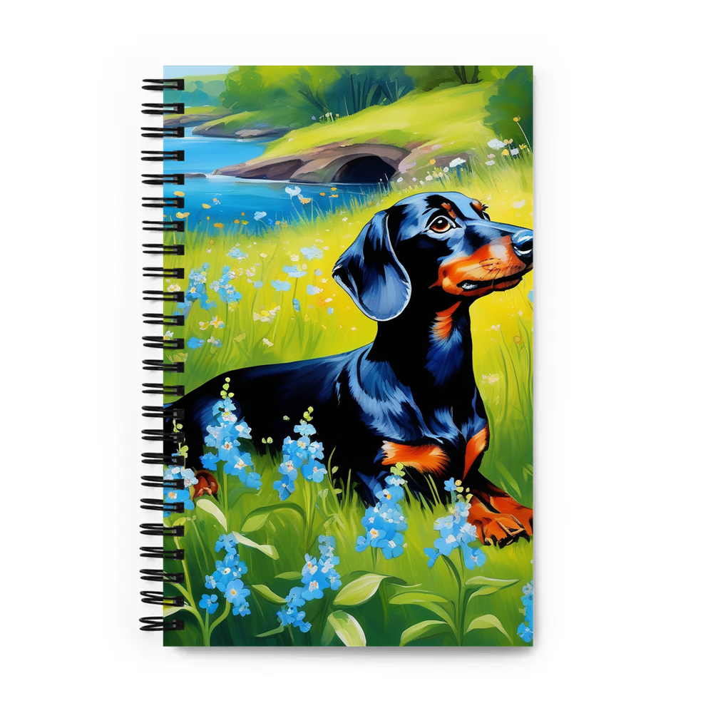 PugMug Custom Black Dachshund Spiral Notebook
