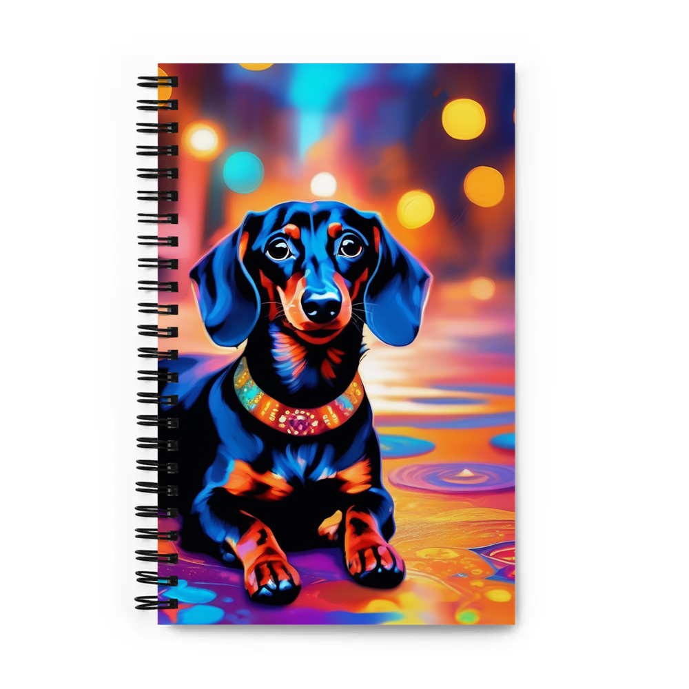 PugMug Custom Black Dachshund Spiral Notebook