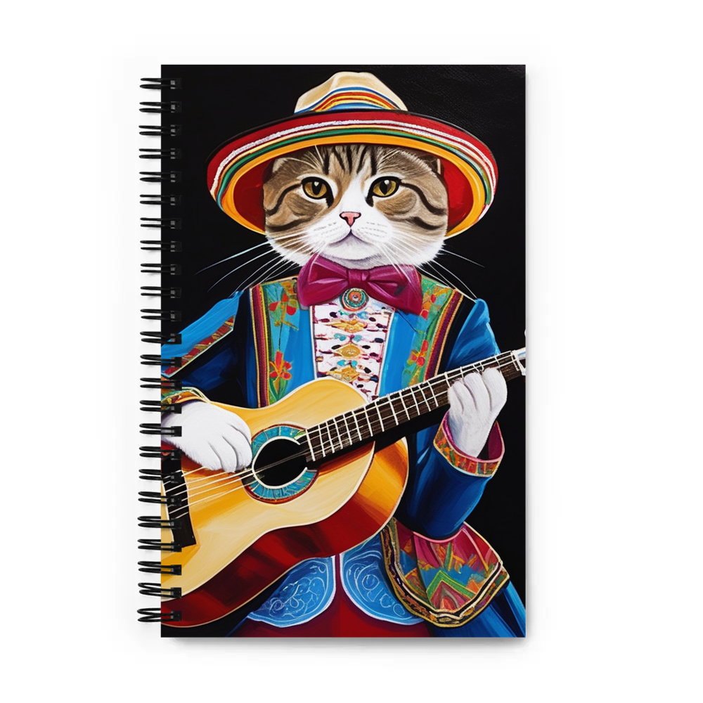 PugMug Custom Tabby Scottish Fold Cat Spiral Notebook