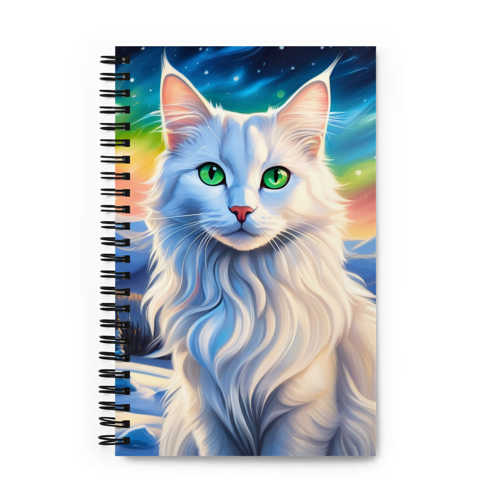 PugMug Custom White Companion Cat Spiral Notebook