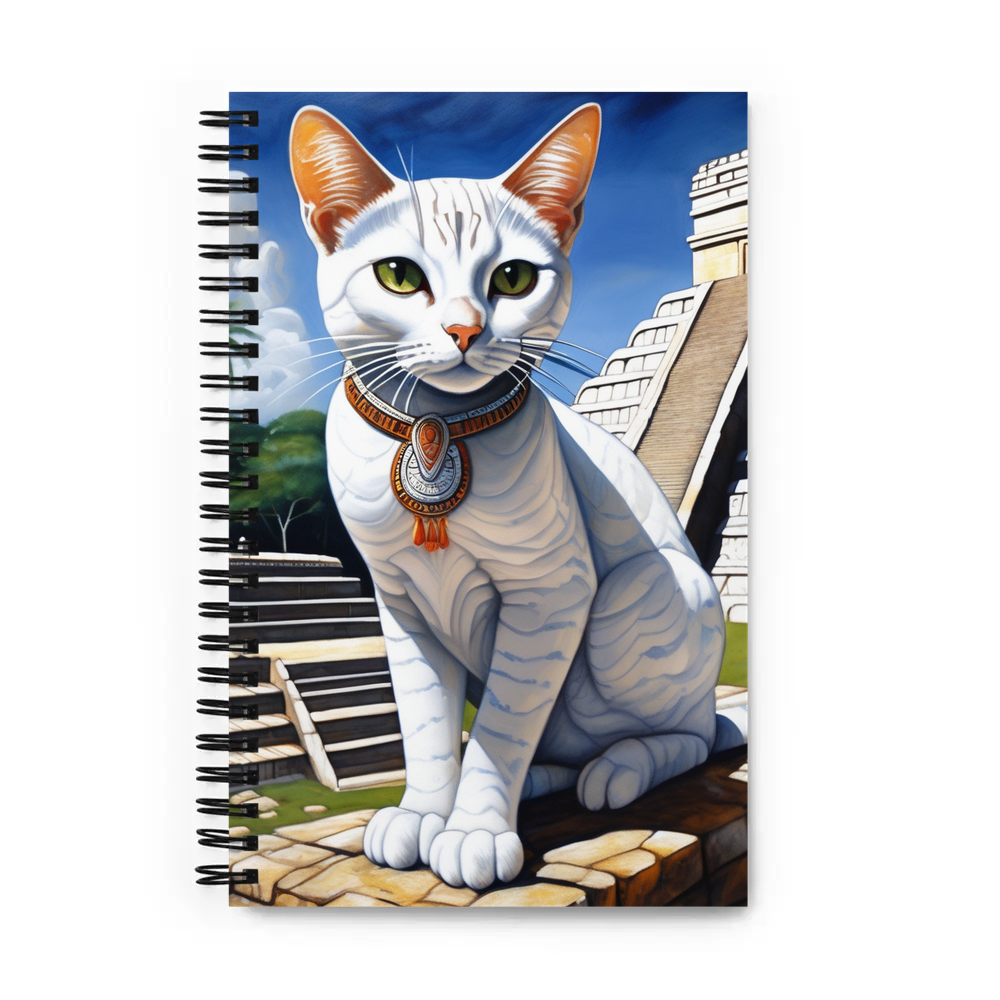 PugMug Custom White Companion Cat Spiral Notebook