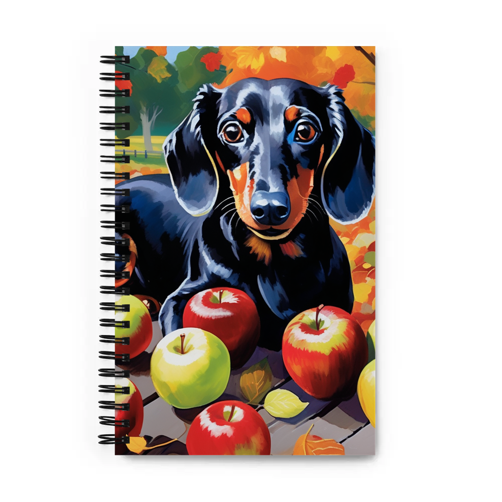 PugMug Custom Black Dachshund Spiral Notebook