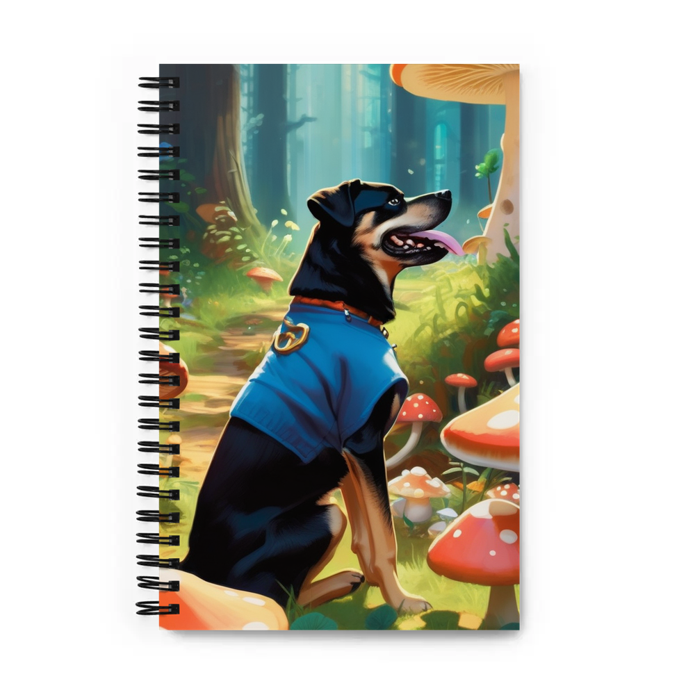 PugMug Custom Blue Spiral Notebook