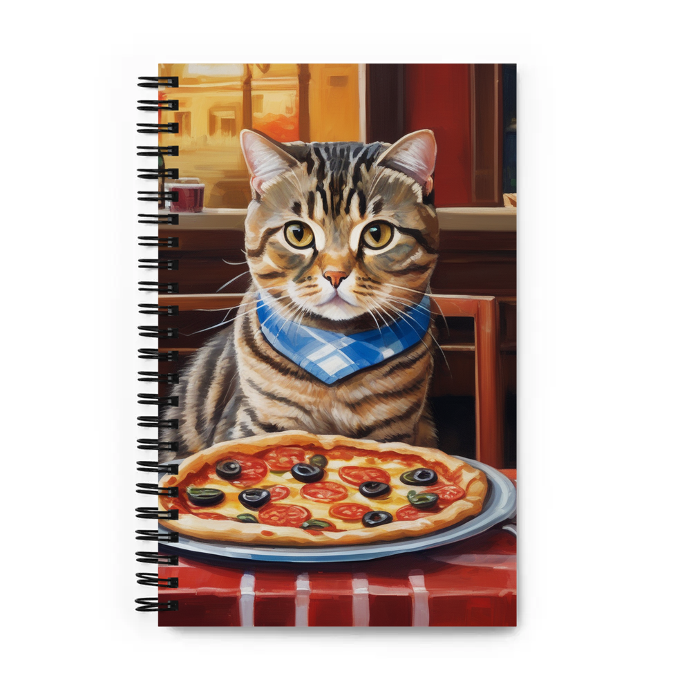 PugMug Custom Tabby Scottish Fold Cat Spiral Notebook