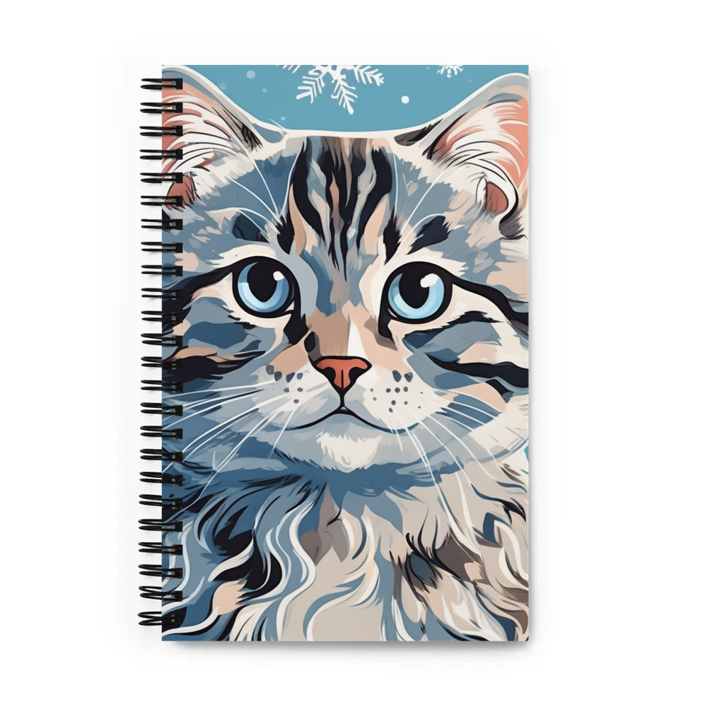 PugMug Custom Tabby Scottish Fold Cat Spiral Notebook