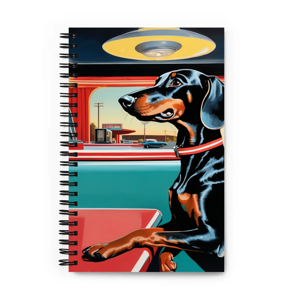 PugMug Custom Black Dachshund Spiral Notebook