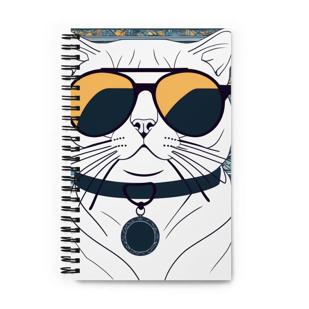 PugMug Custom White Scottish Fold Cat Spiral Notebook