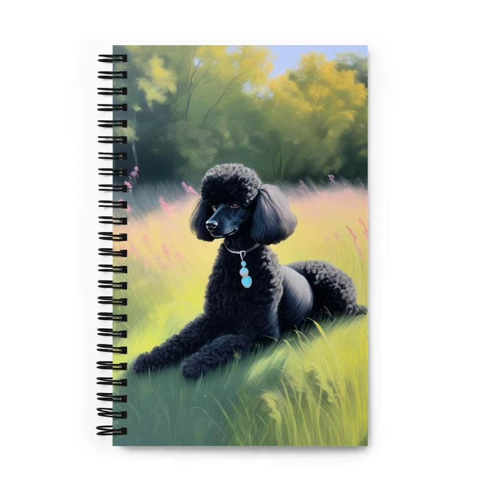 PugMug Custom Black Poodle Spiral Notebook