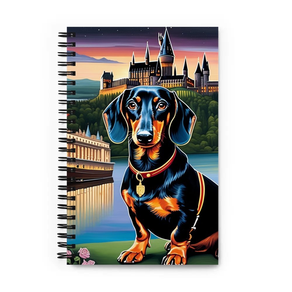PugMug Custom Black Dachshund Spiral Notebook