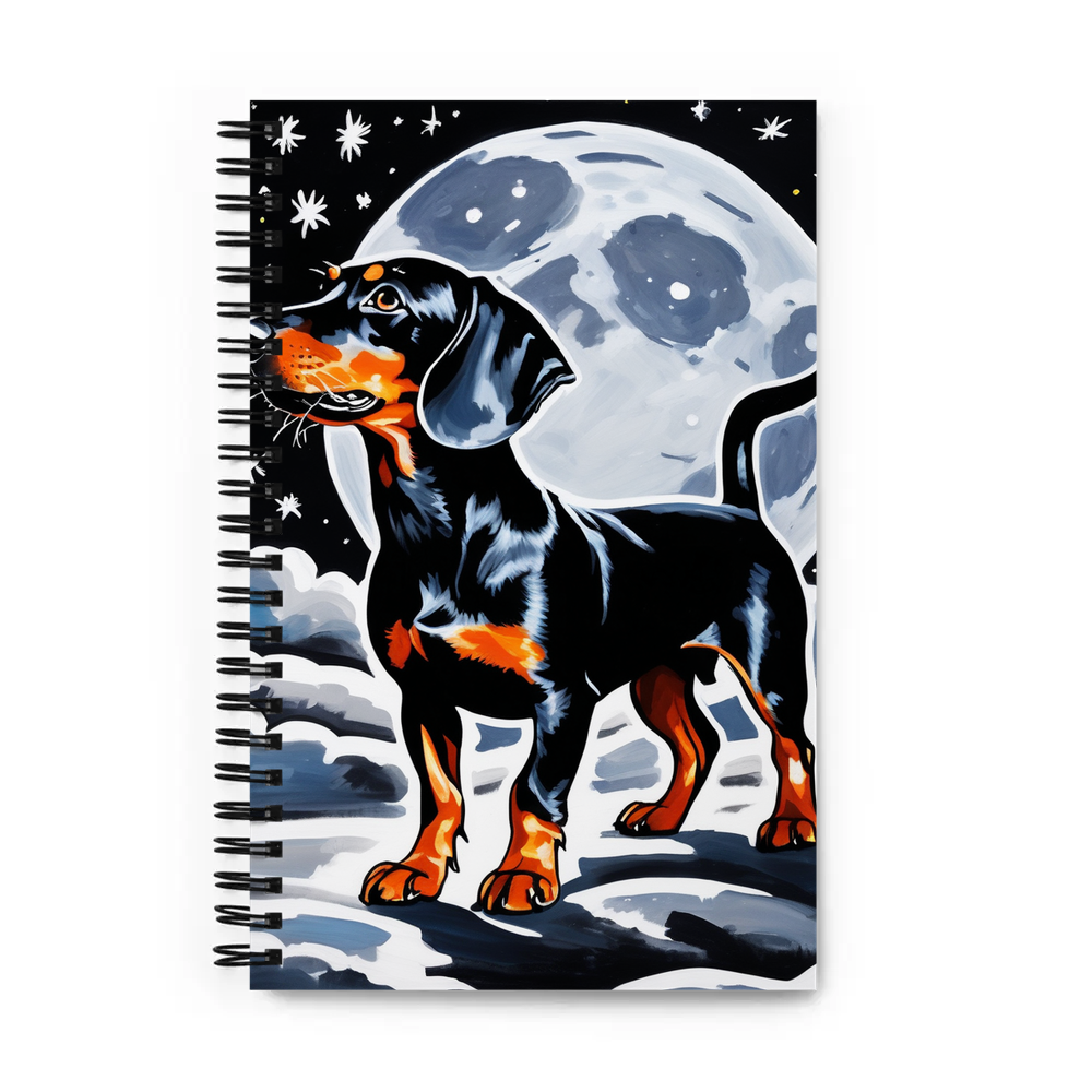 PugMug Custom Black Dachshund Spiral Notebook