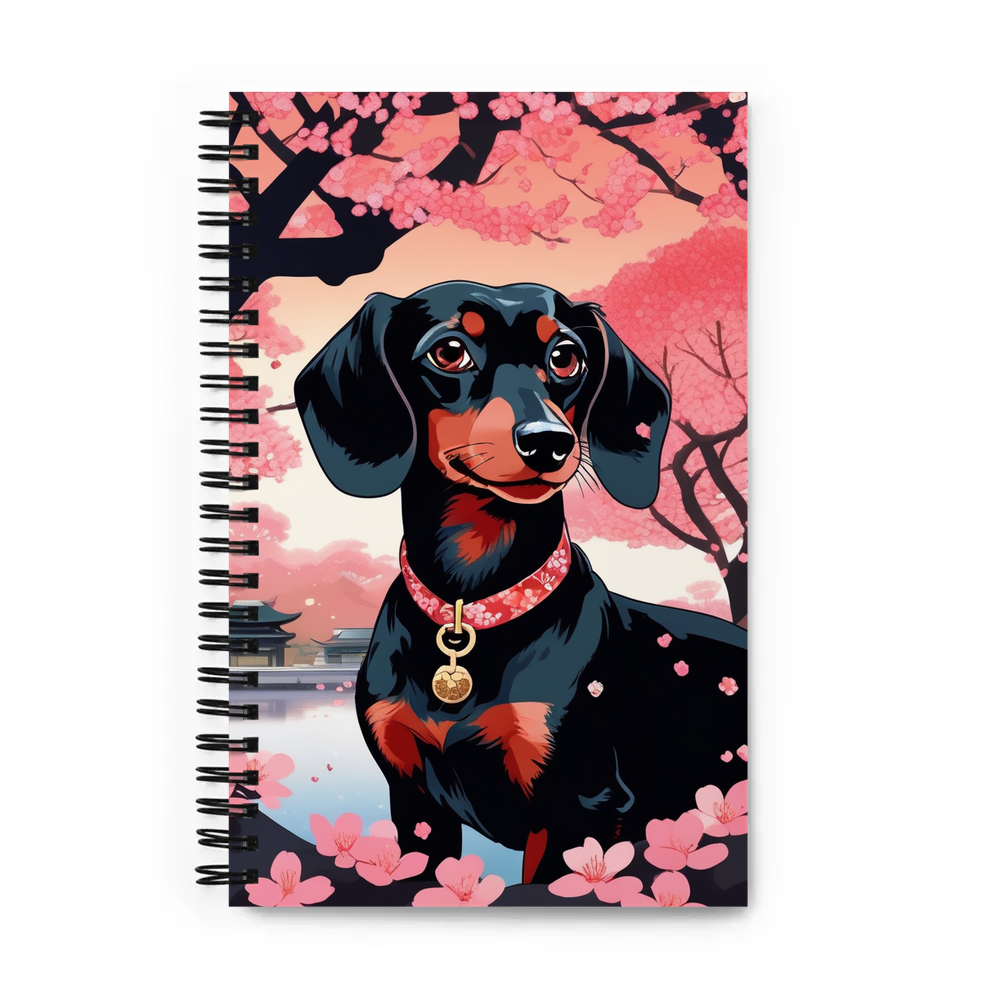 PugMug Custom Black Dachshund Spiral Notebook