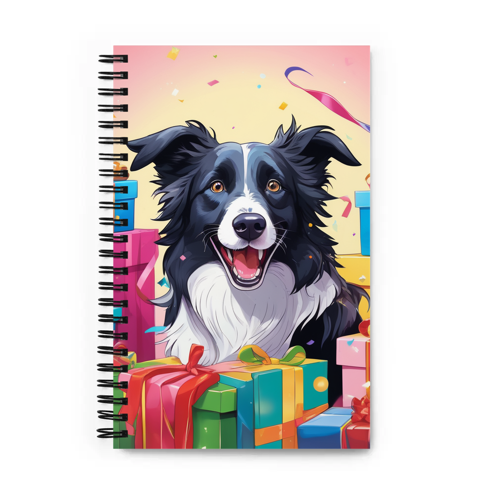 PugMug Custom Border Collie Spiral Notebook